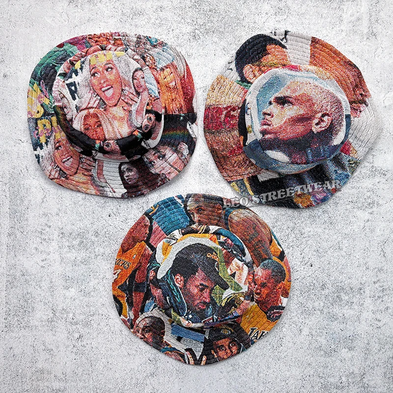 Fashion Designer Tapestry Bucket Hat Streetwear Trucker Hats for