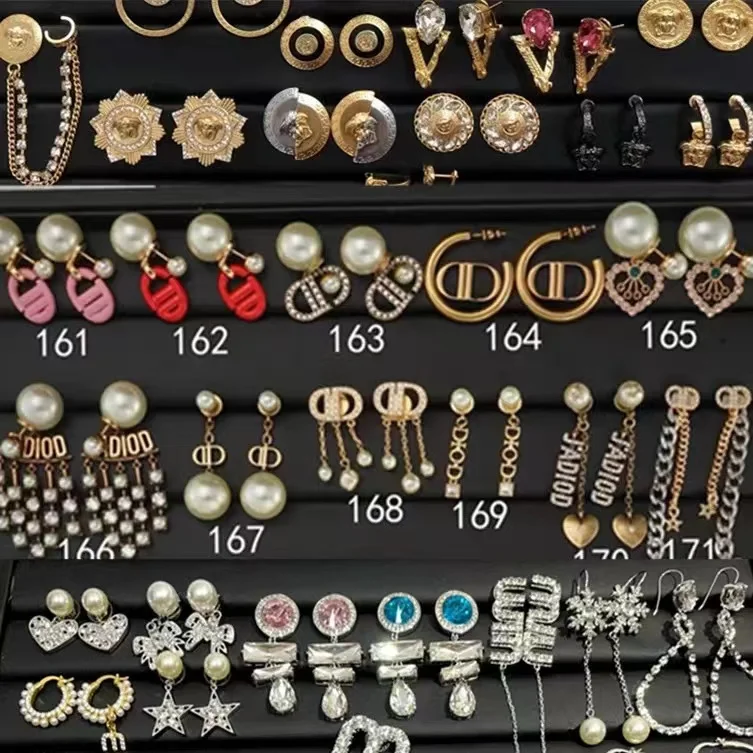 High Quality Luxury Designer Earrings Famous Brand 925 Earrings Gold