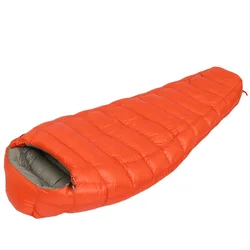 comfortable custom cold weather camping outdoor ultralight military sleeping bag 700g goose down mummy sleeping bag