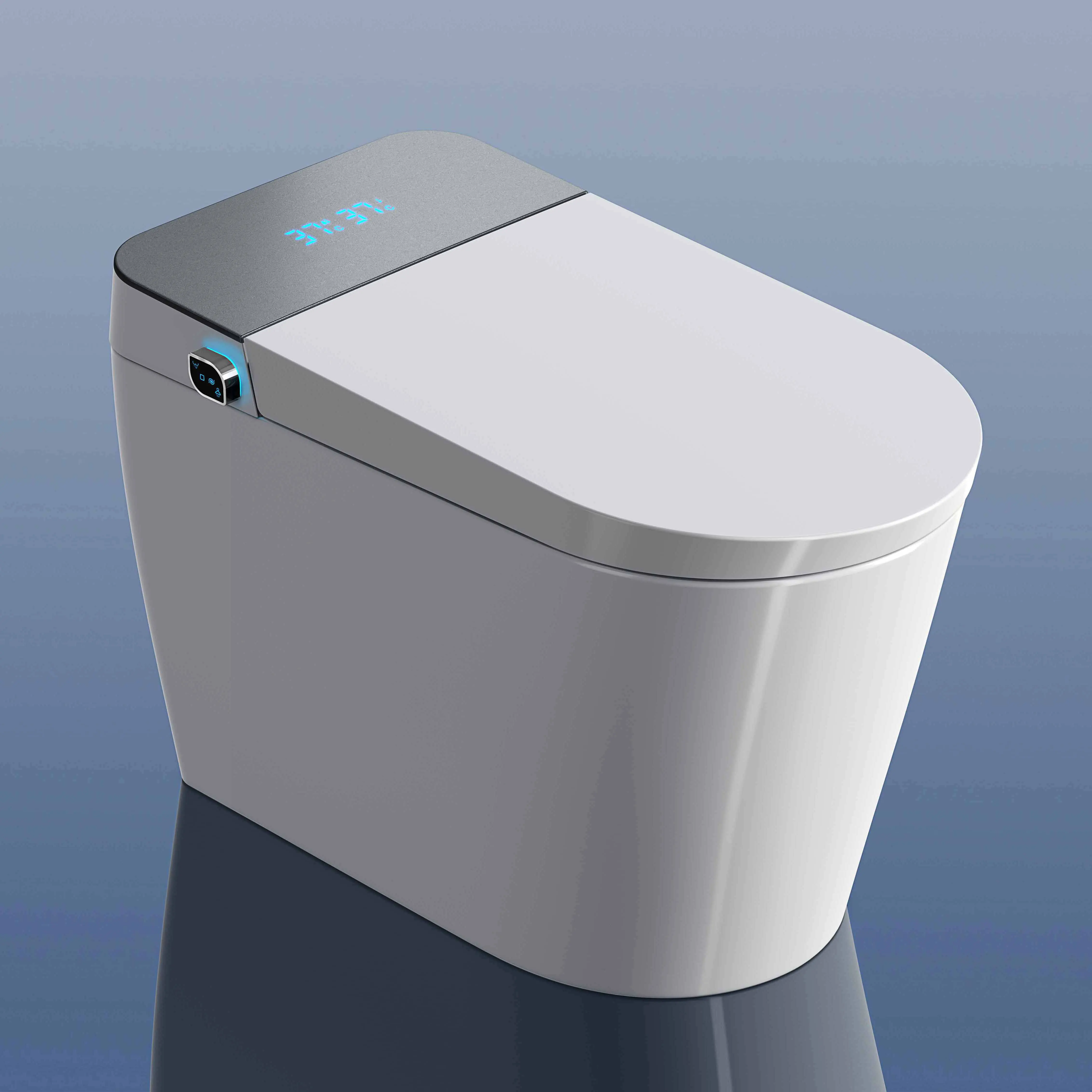 Intelligent Porcelain Wc Floor Mounted Water Japan Toilet Bowl Bathroom Automatic Ceramic Black Smart Toilet
