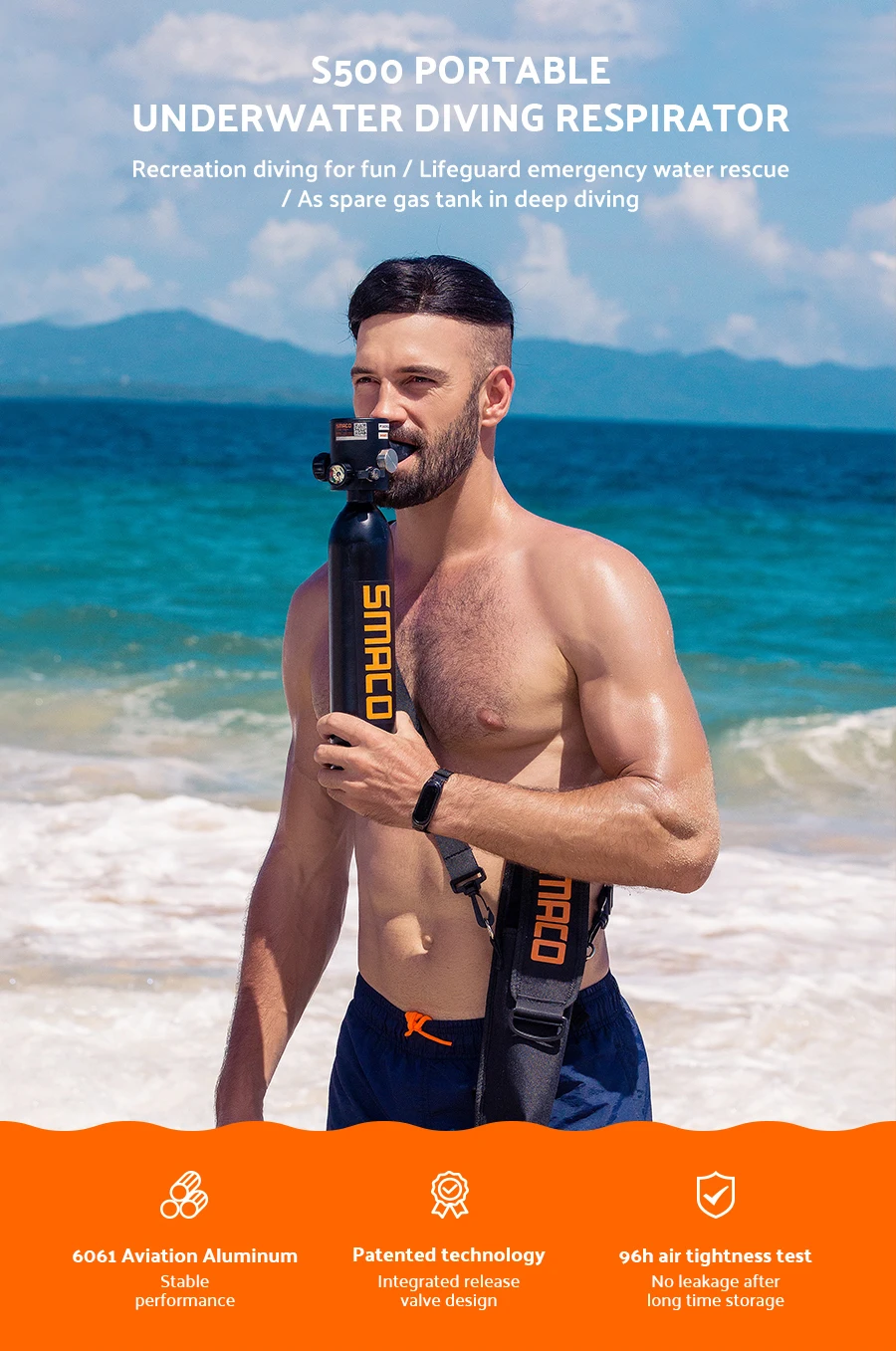 Smaco S500 B Set 1015 Minutes Diving Equipment Oxygen Tank Suit Buy