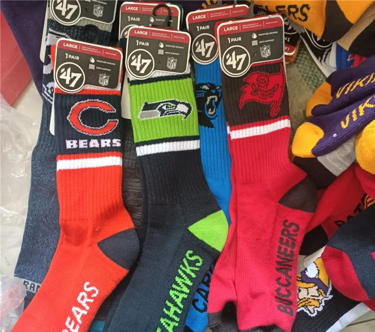 Eubi Wholesale Nfl Athletic Football Print Designer Tube Sports Socks