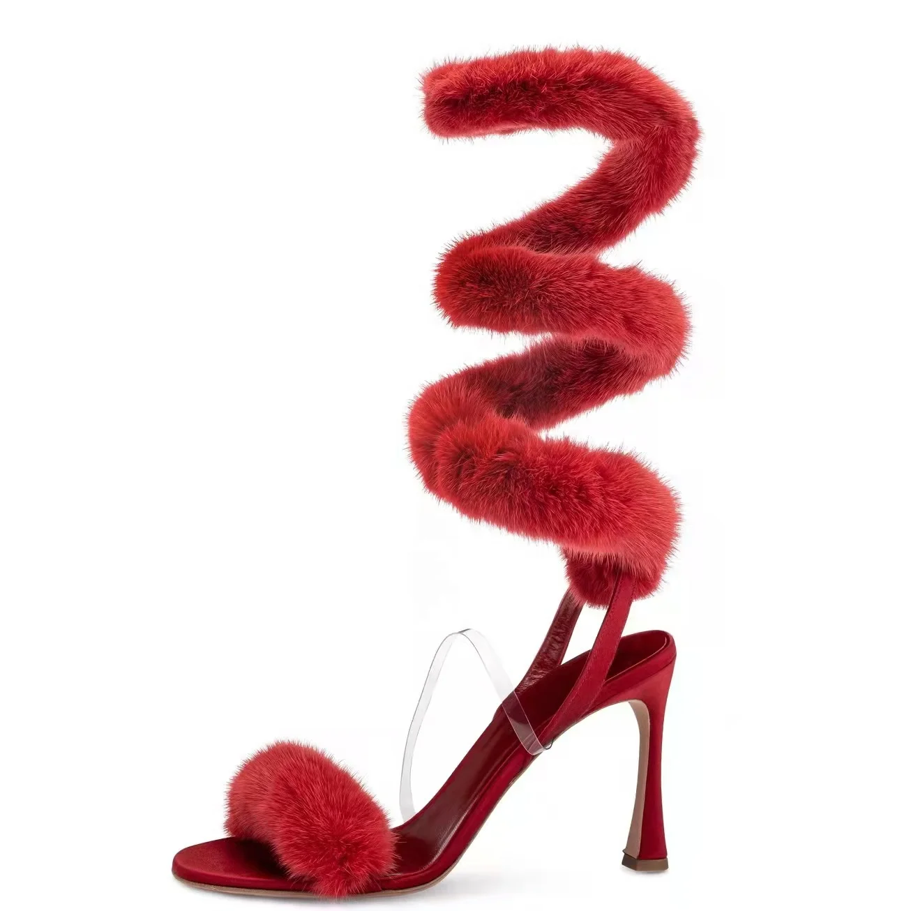 Wholesale Heeled Sandals 2022 Designer Red Mink Fur Women's Shoes Summer  Square Toe Open Toe Cross-strap Luxury Women's Sandals From m.alibaba.com