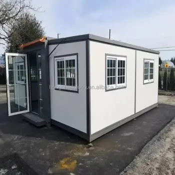 Pre-Fab 40ft Folding Container House 2 Bedroom Plans 20ft Expandable Container Office Villa Durable Steel Sandwich Panel