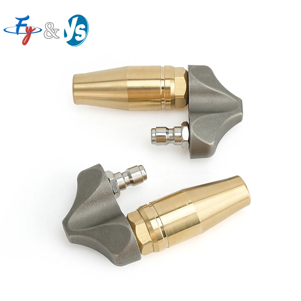 1/4高圧排水管ジェットターボジェッターノズル下水道洗浄用、排水洗浄