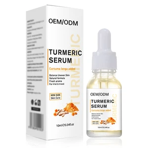 Organic 10ml Turmeric Facial Serum Oil Anti-Wrinkle Face Moisturizer Lightens & Whitens Dark Spots Wholesale