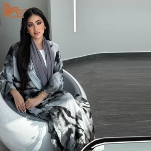 MQ134 Trendy Custom Fashion Dress Women Clothes Wholesale EID Open Abaya Designs  for Vacation Loose Islamic Dress