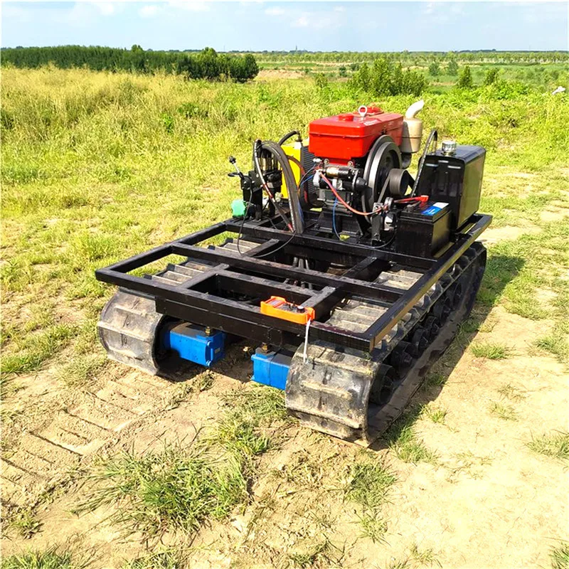 1000kg Electric Remote Control Tracked Robot Chassis Rubber Crawler Undercarriage