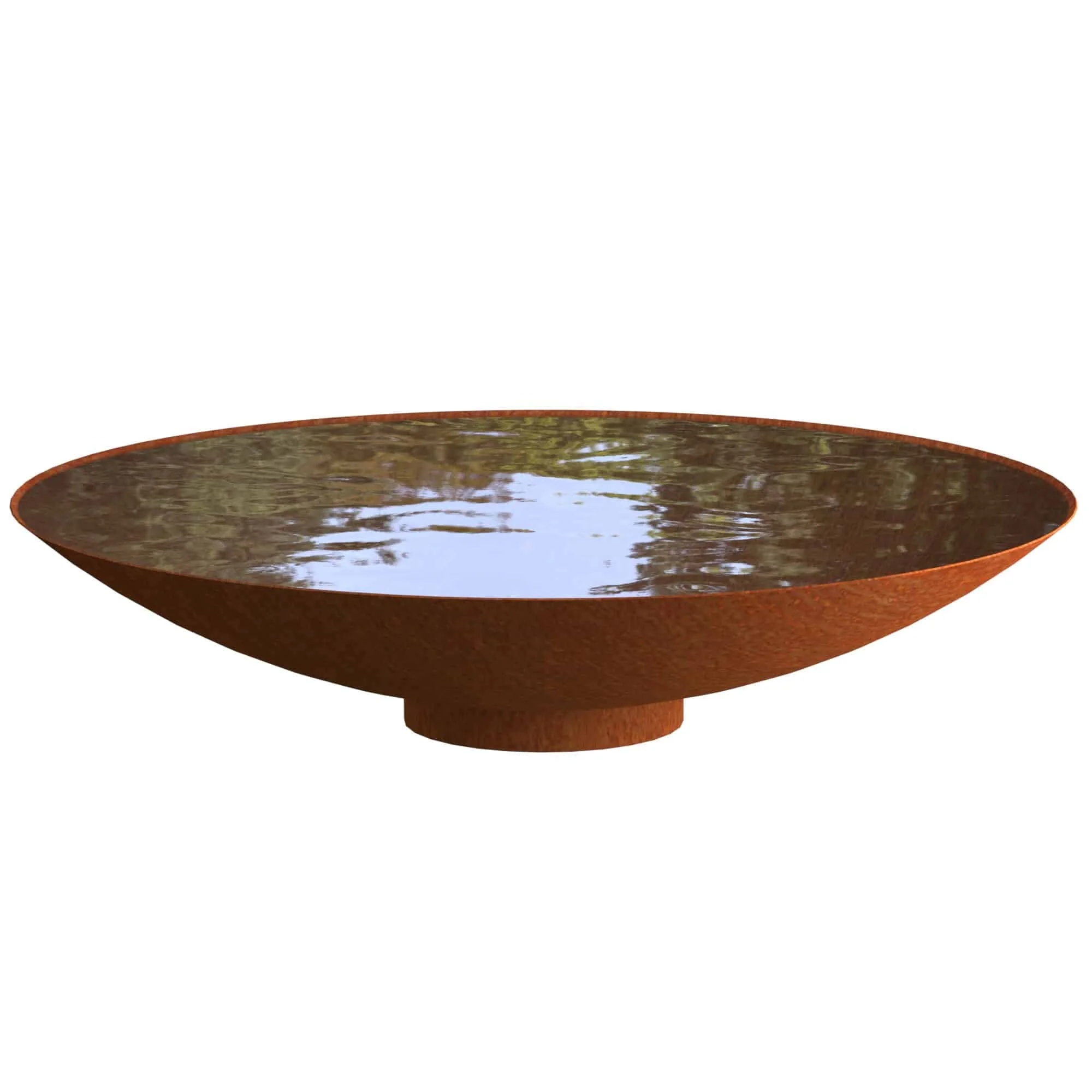 Large Curved Water Bowl - Corten Steel