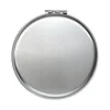 Espejo compacto redondo de metal plateado