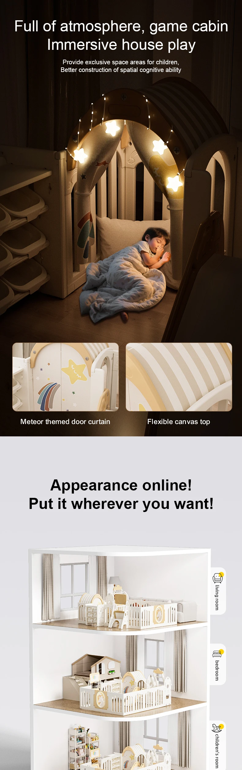 Feelkids Tianma Children Plastic square Indoor with Gate Folding Play Yard Large Acrylic Safety Fence for Baby Kids' Playpens manufacture