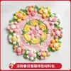deep pink-spring daisy coaster material kit
