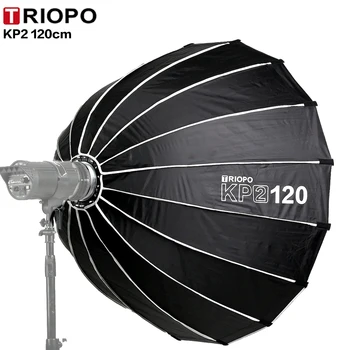 TRIOPO KP2-120 KP2 120cm Portable Quick Release Deep Parabolic Softbox Bowens Mount With Grid Photography Studio Video Flash detail image