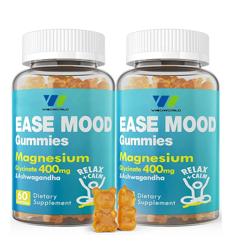 Magnesium Glycinate Gummies 400mg With Ashwagandha Rhodiola Rosea And