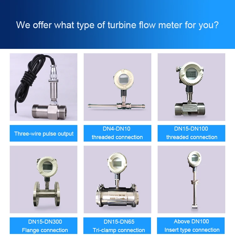 Dn50 Diesel Fuel Turbine Flow Meter Marine Diesel Oil Flow Meters