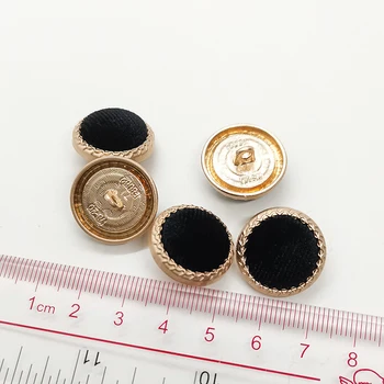 Fashion 20mm Metal Alloy Fabric Covered Button Cloth Sewing  Button for Women's Shirt Accessories