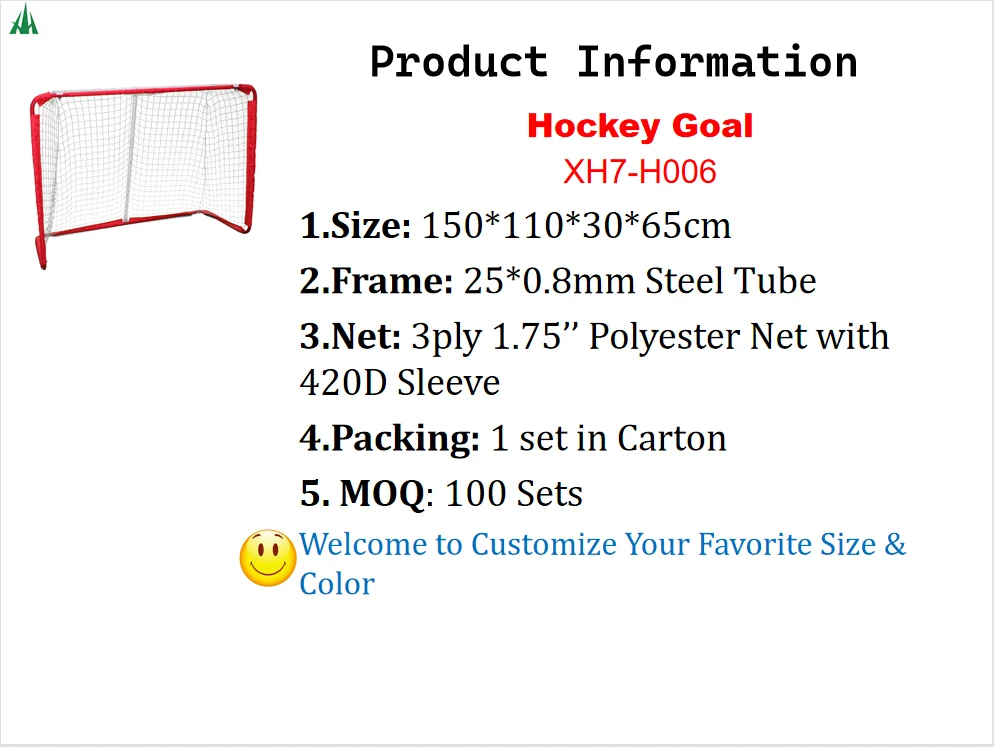 Cheap Price Portable Polyester Oxford Fabric Ice Hockey Goal Hockey