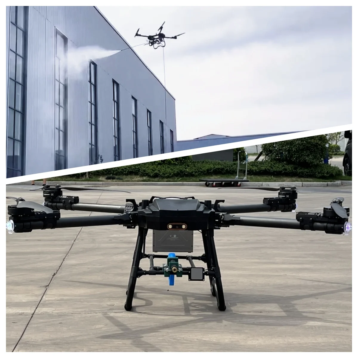 Remote Control Cleaning Drone Window Cleaning Drone for Building Home Wall Cleaning Use with Water Hose and Water Pump