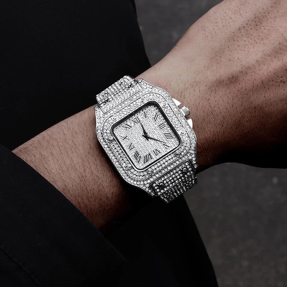 Orologio Uomo BLINGFACTORY Diamante Rosso – Quadrante Rosso, Cassa Oro, Movimento Al Quarzo