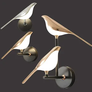 JACKSUN Bird Wall Sconce Fun Wall Light with Acrylic Shade, LED Birds Wall Lamp, 3000K Art Deco Wall Mount Lamp