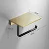 Brass, black, and gold single tissue holder [14cm]