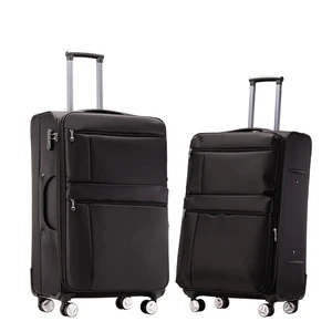 Factory Direct Sale Light Weight Large Capacity Business Travel Suitcase Trolley Soft Waterproof Nylon Fabric Luggage Bags
