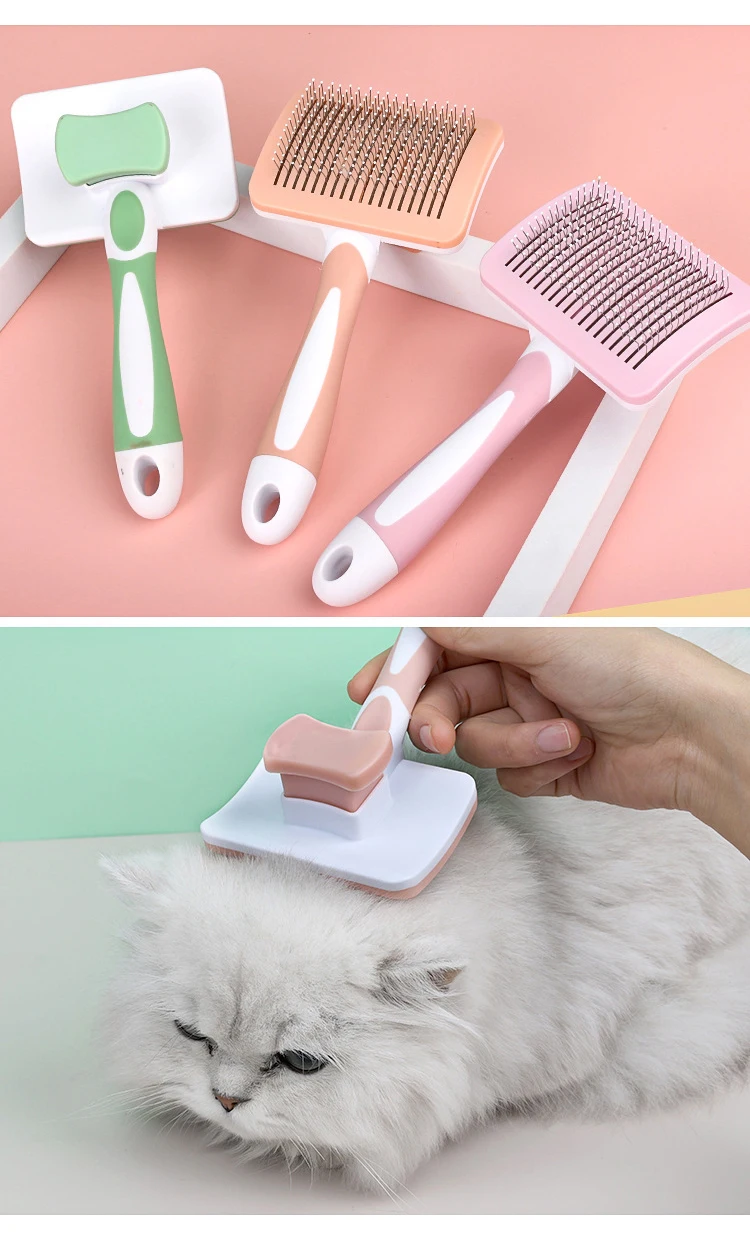 Dog And Cat Pet Hair Remover Self Cleaning Comb Pet Massage Shedding Remover Hair Pin Grooming