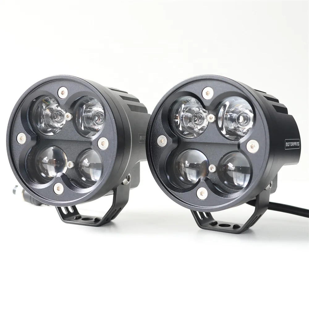 TIYPEOR High Power Motorcycle Spotlight Super Bright Auxiliary Headlight CNC Aluminum High/Low Beam IP68 Waterproof Fog Light