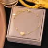Bracelet coeur boule ronde or*6