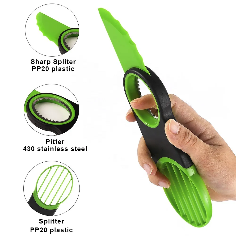 1pc Avocado Slicer And Pitter 3 In 1 Avocado Cutter Tool Avocado Tool  Multifunctional Avocado Knife Tool Avocado Peeler 3 In 1 Avocado Slicer  With Non