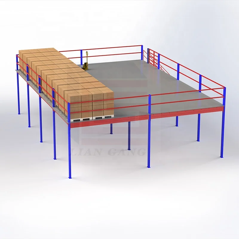 3D Free Design Mezzanine Floors Platform Warehouse Mezzanine Rack System