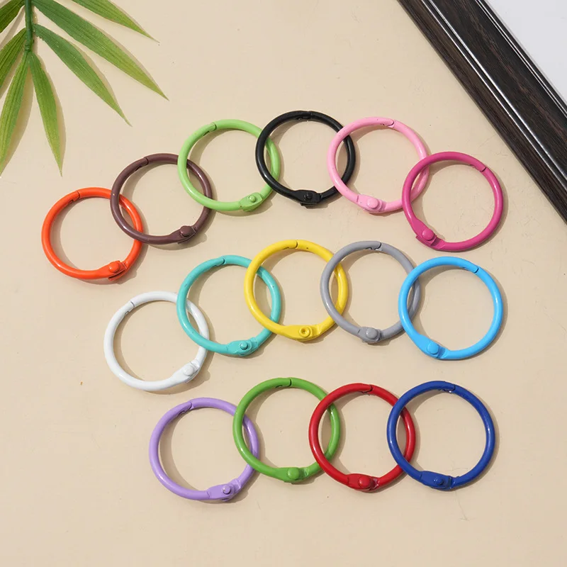 3cm Colorful Painted Metal Open Jump Rings for DIY Jewelry Making