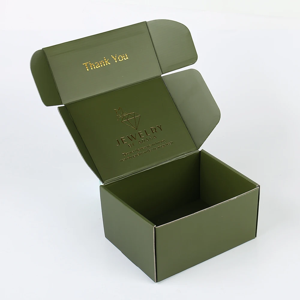 Scatole personalizzate in cartone ondulato ecologiche all’ingrosso, biodegradabili, con stampa a caldo e goffratura per confezioni regalo e spedizioni