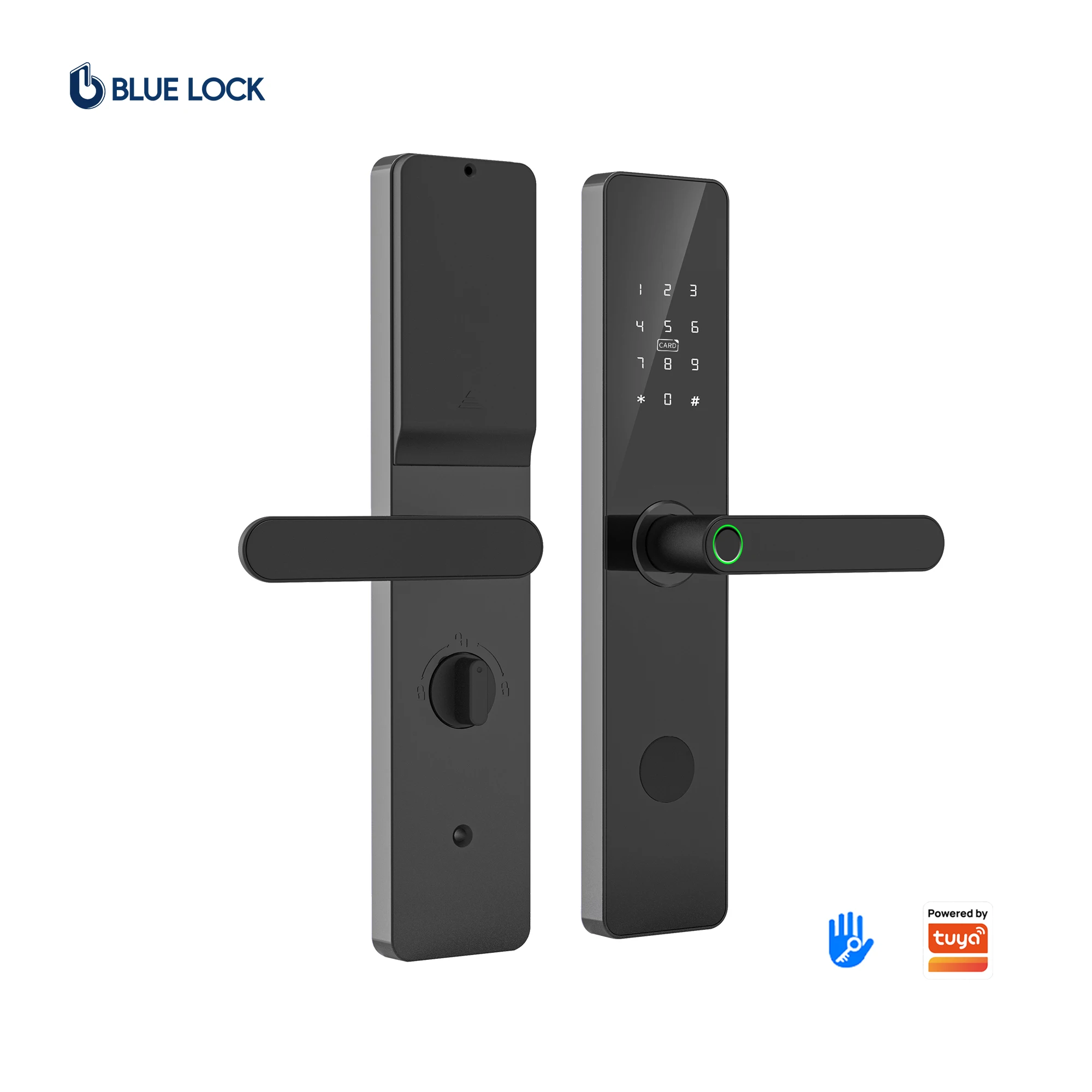 Bluelock TTLock Electronic Mortise Smart Lock-Hotel Use Central Management Via App Card Keypad Mobile Aluminum Steel Doors
