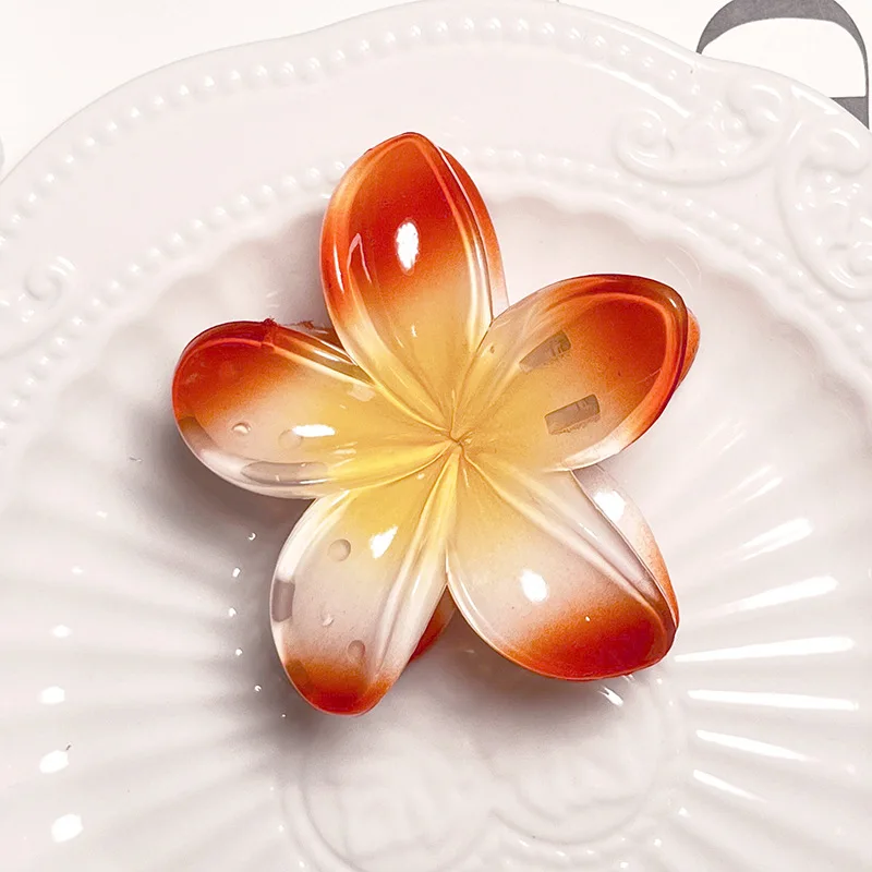 Модные женские пластиковые заколки-крабы для волос очаровательные маленькие заколки в форме цветка желе