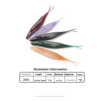 Fork Tail Stainless Steel Artificial Soft Bait 6-Piece Hookless for Sea Fishing Bass & Mandarin Fish Beak Bambos – Soft Lure – view 4