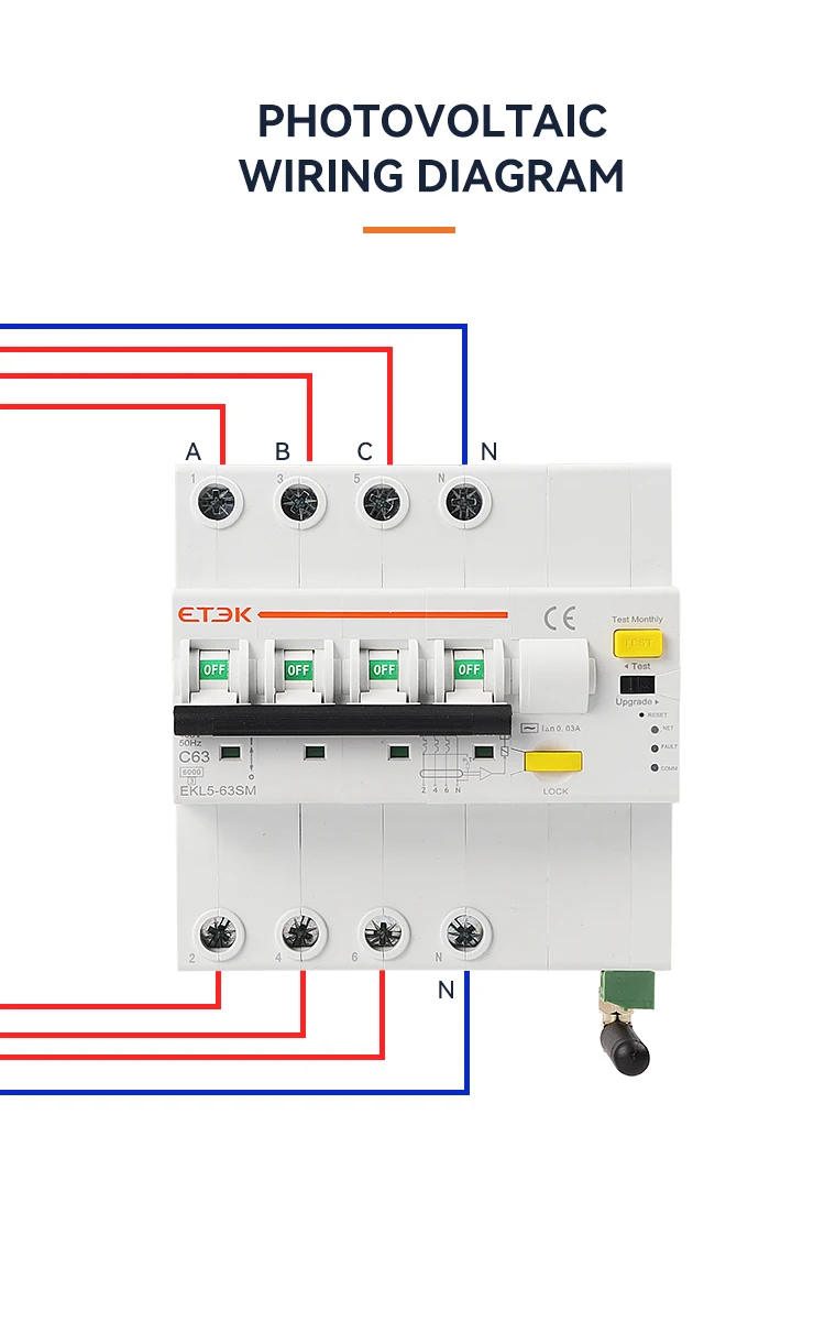 Etek Smart Home Breaker Ekl5-63sm Mcb Wifi Breakers 2 Pole 25a With ...