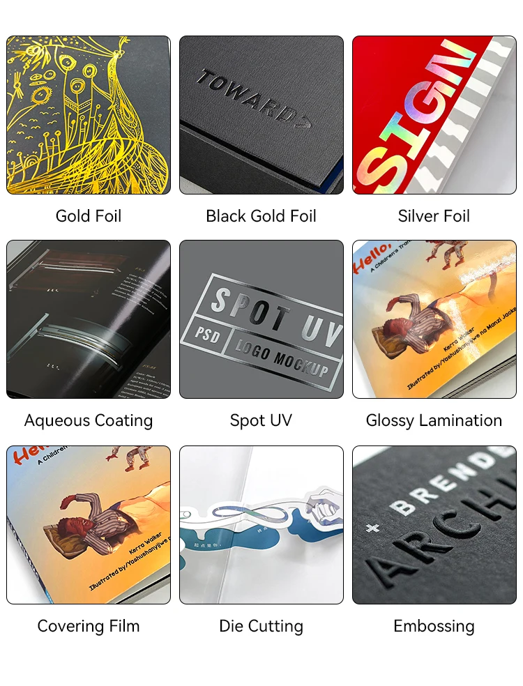 Custom Printed Black Islamic Hardcover Book Printing with Slipcase details