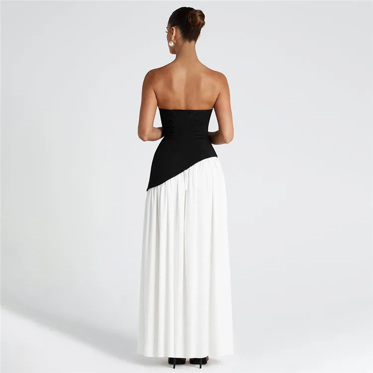 Hot New Spring Summer Models Sexy Backless Bust Slim Dress Open Fluttering Long Dresses