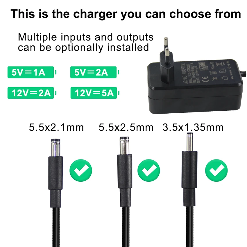 Meiyue 12V 5A Power Supply Adapter[UL Listed] 12 Volt 5 Amp 60W Power Adapter Supply100V-240V AC To DC Converter Transformer With 5.5x2.1mm 14 Tips For LED Strip Light Speaker CCTV More