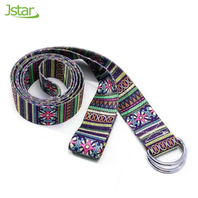 
 Jstar высокое качество Спорт Прочный хлопок нейлон растяжка Йога ремень  