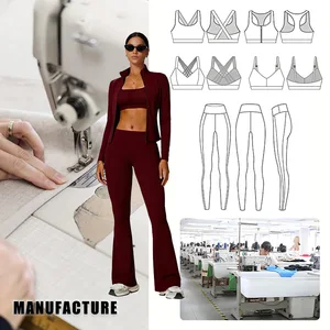 Manufacture Custom Yoga Clothing Eco Friendly Material Pilates Tummy Control Leggings OEM Oversize Women  Breathable Yoga Top