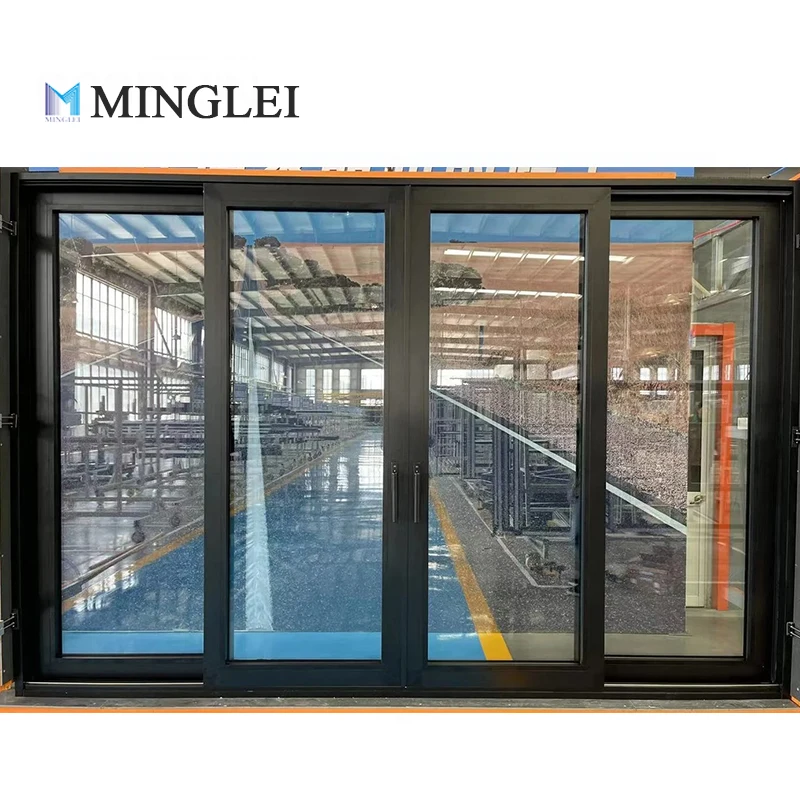 As2047 australian sliding door double glazed cavity glass sliding stacker doors exterior stacking balcony aluminum sliding doors