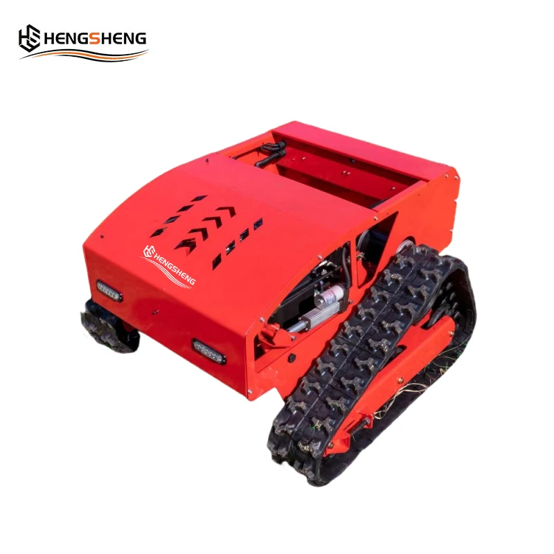 CE/EU/EPA Remote-controlled Tracked Lawn Mower Cutting Width 550mm Longxin Engine One-key Start 2.5 Acres Per Hour Robotic Mower