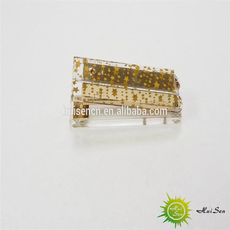 Huisen Элегантный Прозрачный Акриловый степлер в горошек канцелярские принадлежности для