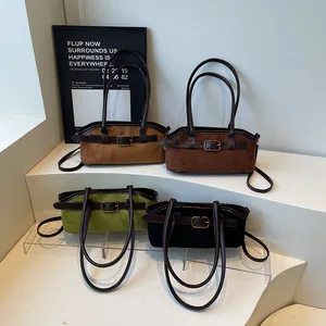 Vintage Elegant Frosted Underarm Portable Shoulder Large Capacity Bag Autumn and Winter New Women's Tote Bag