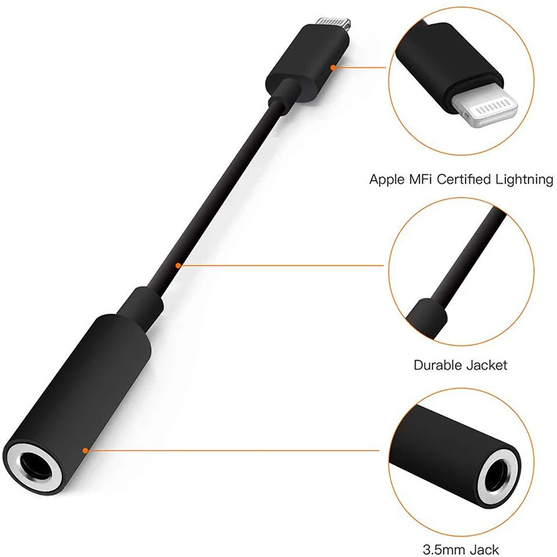 2 en 1 Adaptador de Auriculares para iPhone Cargador de Coche Adaptador Cable Adaptador Jack a 3.5mm Auricular Adaptador Audio AUX Adaptador Jack Compatible para iPhone 7/8/11/X/XS/XS MAX