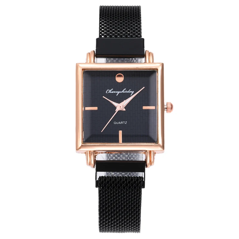 YW33 Women Magnet Buckle Gradient Color Arabic Numbers Watch Luxury Ladies Square Case Shape Quartz Watches Relogio Feminino