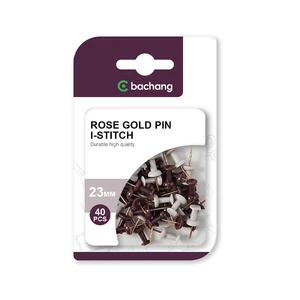 Student Office Supplies I-Shape Nail Rose Gold Electroplating Transparent Push Pin Fixed Stationery Push Pins Metal Material