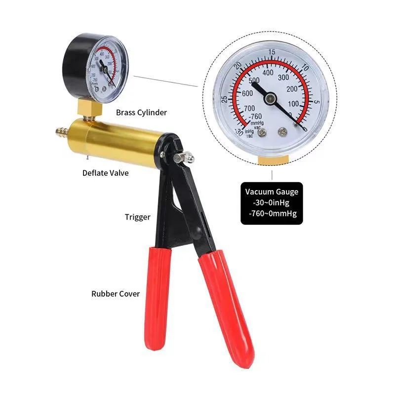 Dual-Use Manual Vacuum Pump for Automobile Brake Oil Repair Small Manual Suction Gun Vehicle Tools for Pumping Oil